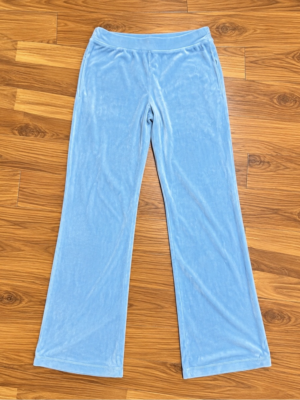 Juicy Couture Light Blue Velour Wide Leg Pants